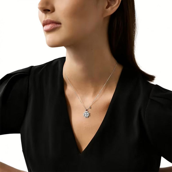 Emporio Armani Ladies Stone Set Clover Necklace