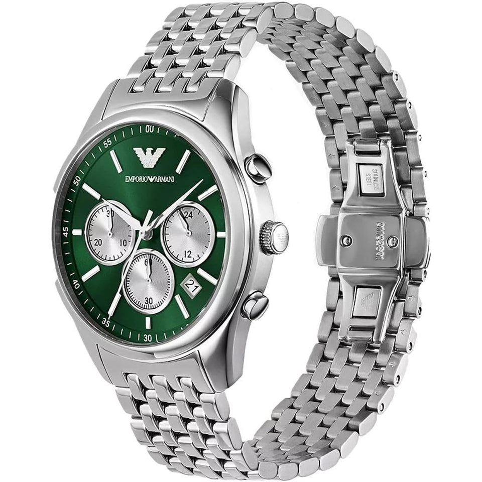 Emporio Armani Men's Antonio Green Dial 41mm Chronograph Watch