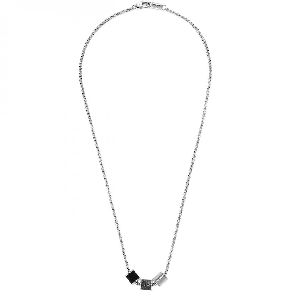 Emporio Armani Men's Beaded Stainless Steel Necklace