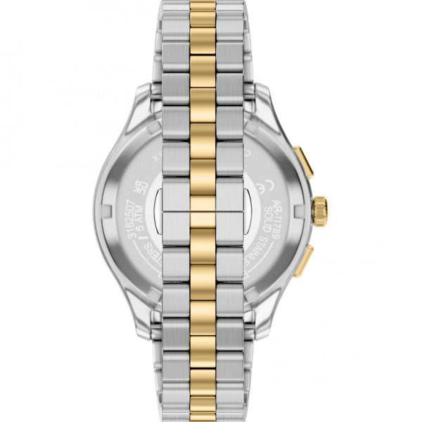 Emporio Armani Men's Brown Dial Two Tone Watch & Bracelet Giftset