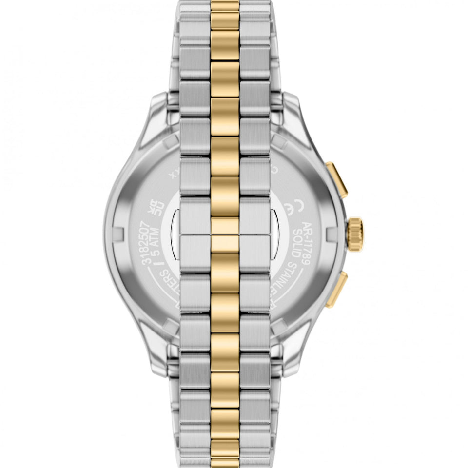 Emporio Armani Men's Brown Dial Two Tone Watch & Bracelet Giftset