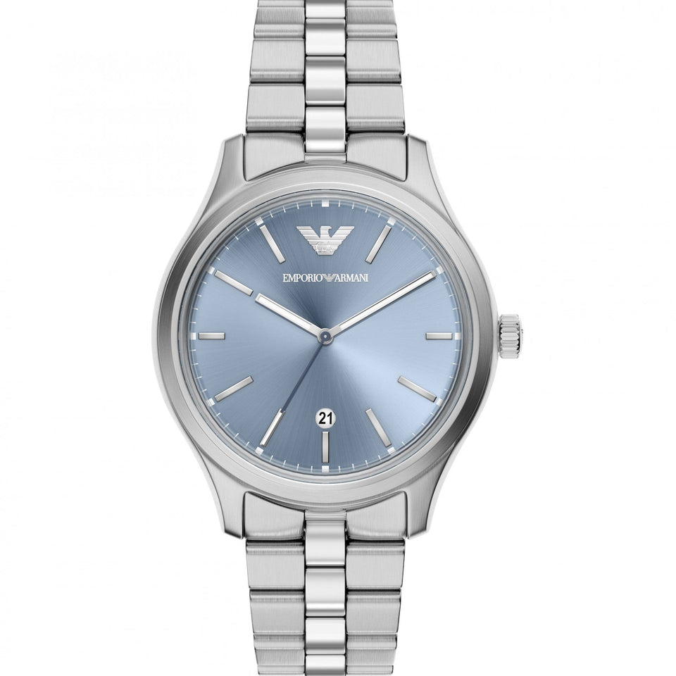 Emporio Armani Men's Dario 41mm Blue Dial Bracelet Watch