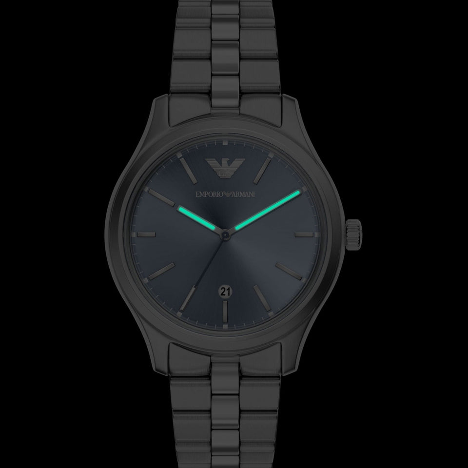 Emporio Armani Men's Dario 41mm Blue Dial Bracelet Watch