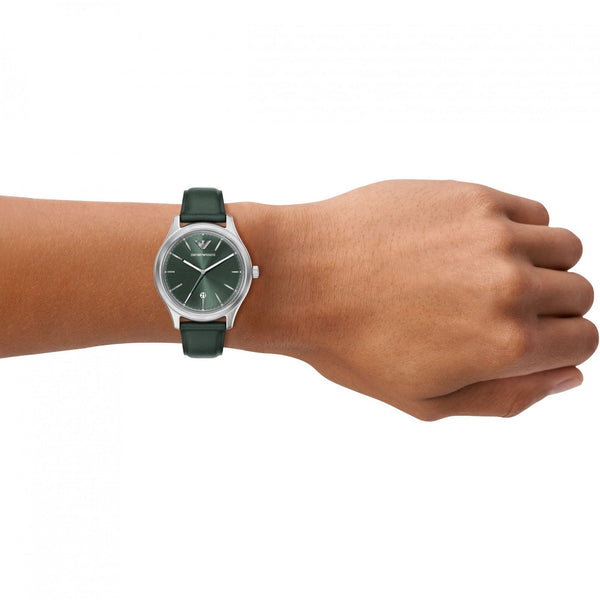 Emporio Armani Men's Dario 41mm Green Dial Strap Watch
