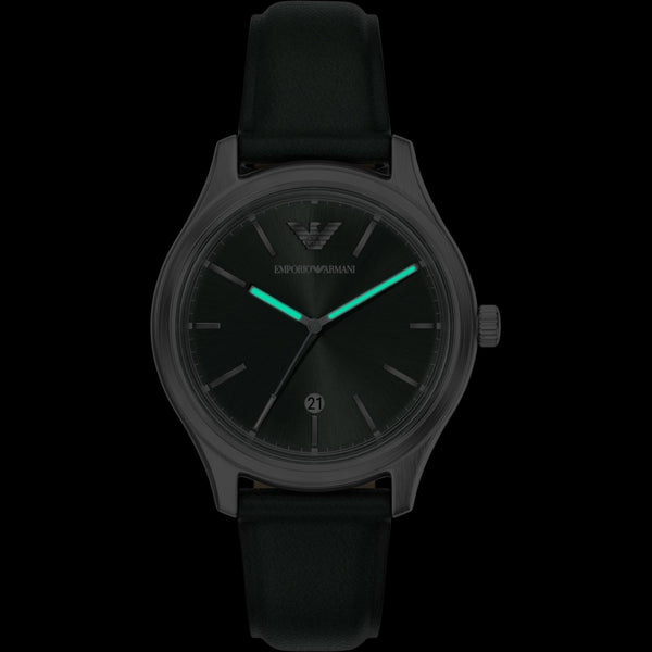 Emporio Armani Men's Dario 41mm Green Dial Strap Watch