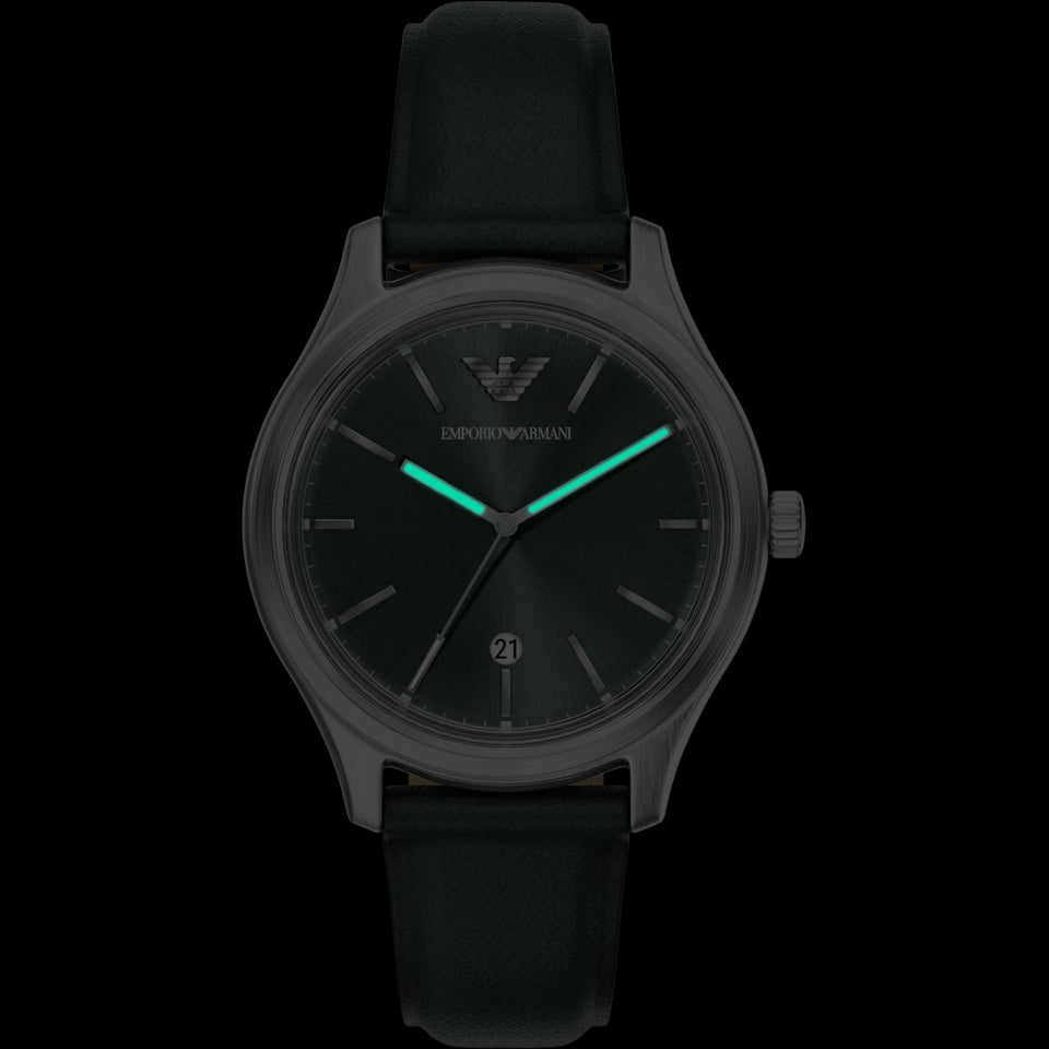 Emporio Armani Men's Dario 41mm Green Dial Strap Watch