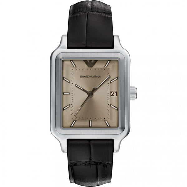 Emporio Armani Men's Diego 47mm Brown Leather Strap Watch