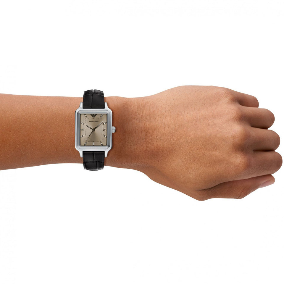 Emporio Armani Men's Diego 47mm Brown Leather Strap Watch