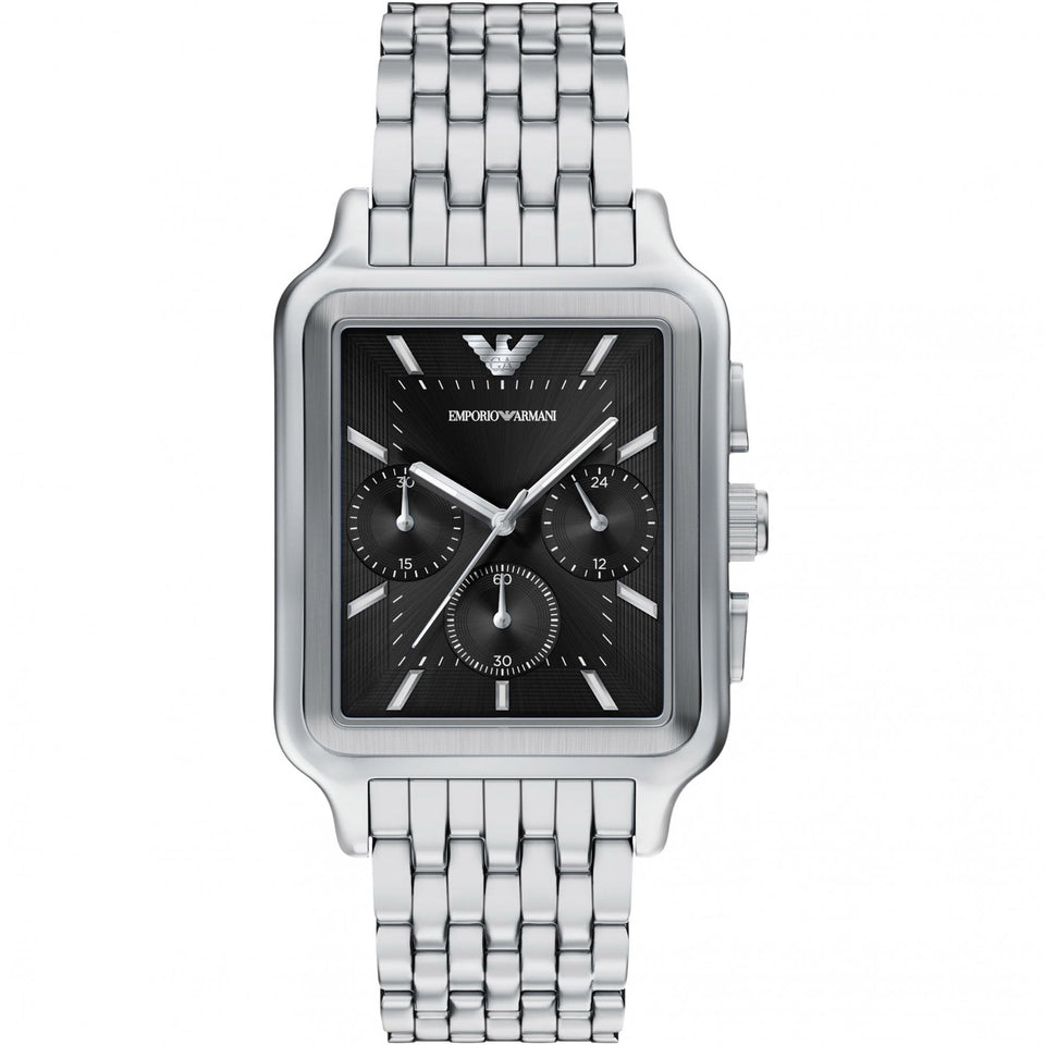 Emporio Armani Men's Diego Rectangle Black Dial Chronograph Watch