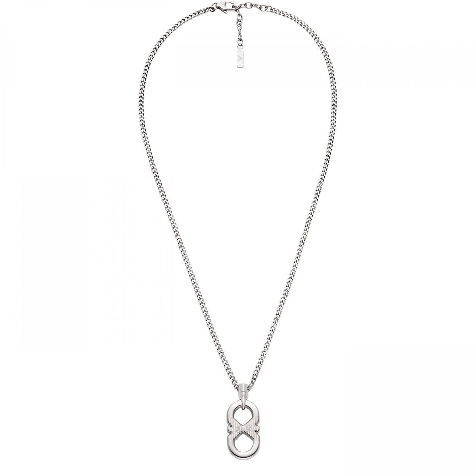 Emporio Armani Men's EAGLE LOGO Drop Pendant Necklace