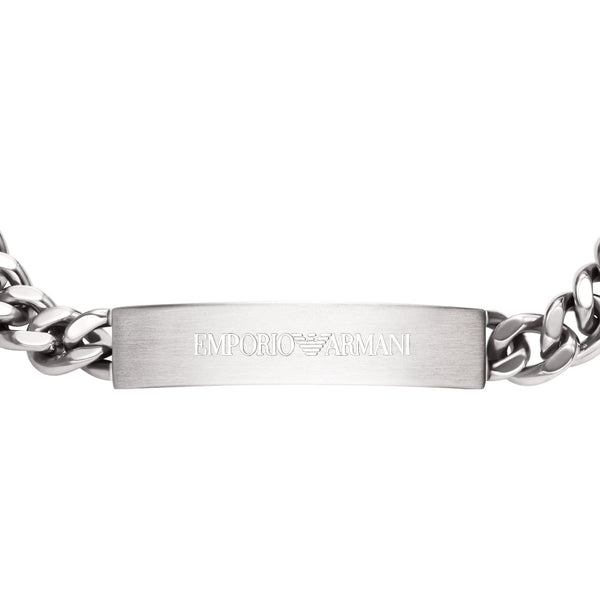 Emporio Armani Men's EAGLE LOGO ID Stainless Steel Chain Bracelet