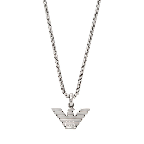 Emporio Armani Men's Eagle Logo Stainless Steel Eagle Necklace