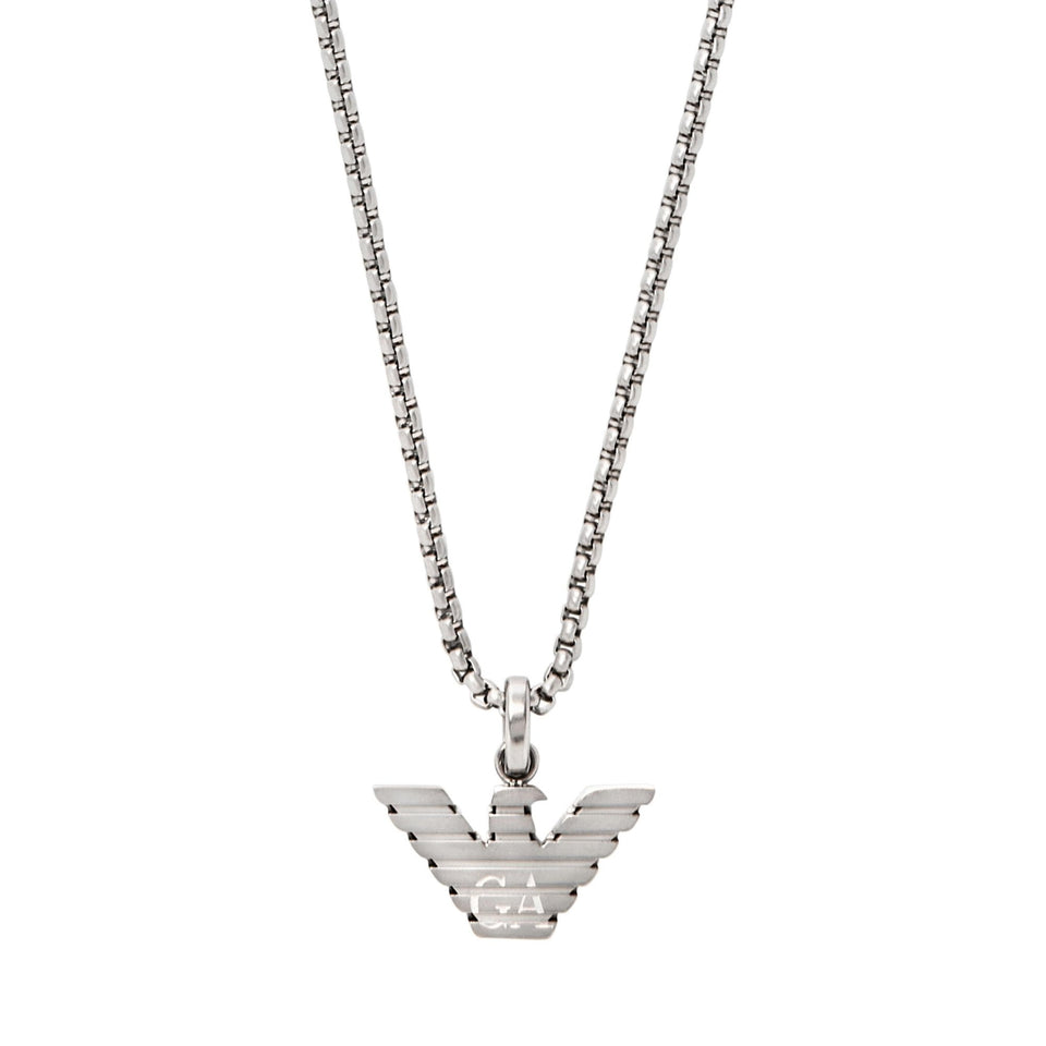 Emporio Armani Men's Eagle Logo Stainless Steel Eagle Necklace