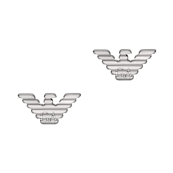 Emporio Armani Men's EAGLE LOGO Stainless Steel Stud Earrings