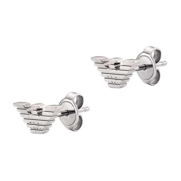 Emporio Armani Men's EAGLE LOGO Stainless Steel Stud Earrings