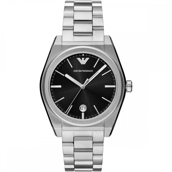 Emporio Armani Men's Federico Black Dial 41mm Watch