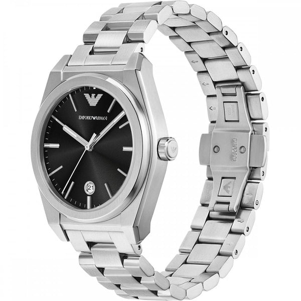 Emporio Armani Men's Federico Black Dial 41mm Watch