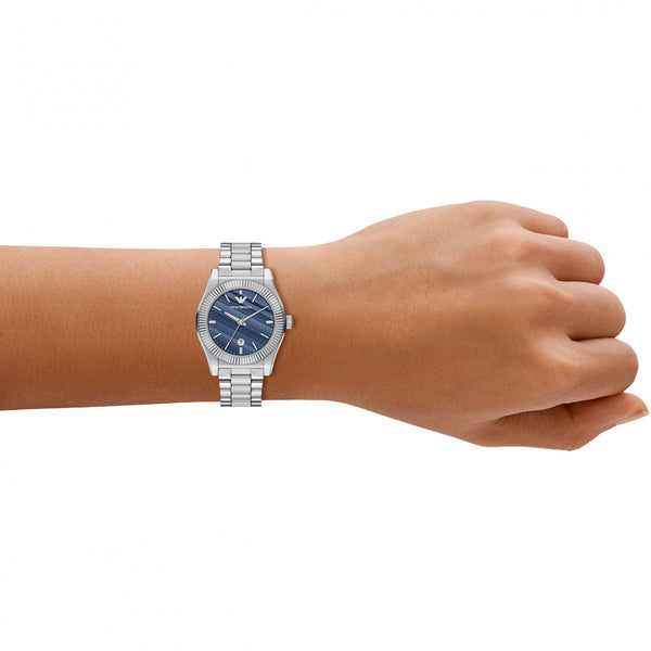 Emporio Armani Men's Federico Blue Dial 32mm Bracelet Watch