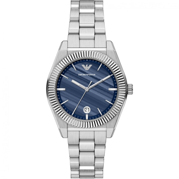 Emporio Armani Men's Federico Blue Dial 37mm Bracelet Watch