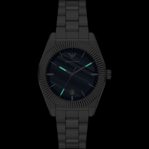 Emporio Armani Men's Federico Blue Dial 37mm Bracelet Watch