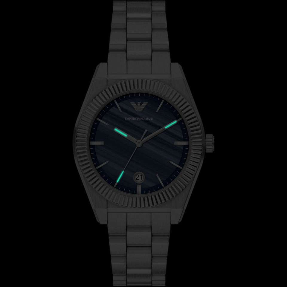 Emporio Armani Men's Federico Blue Dial 37mm Bracelet Watch
