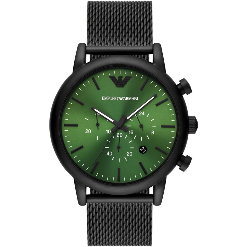 Emporio Armani Men's Luigi 46mm Chronograph Mesh Bracelet Watch