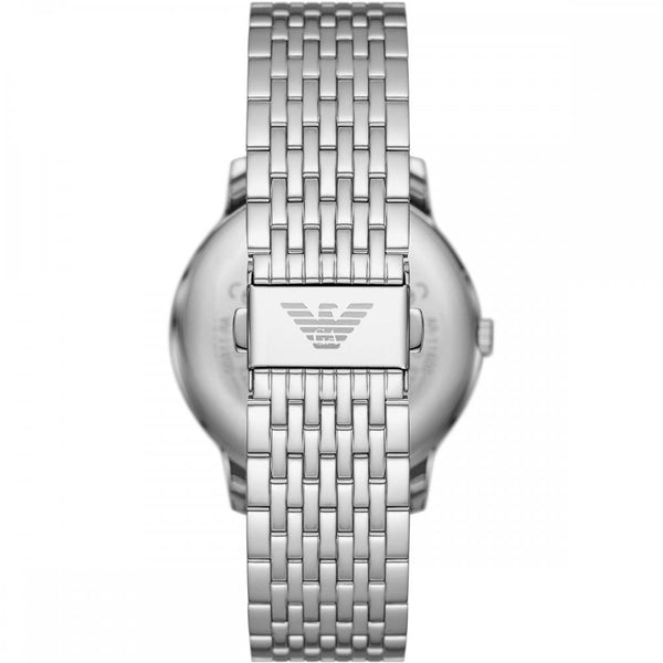 Emporio Armani Men's Minimalist Silver Dial 42mm Watch