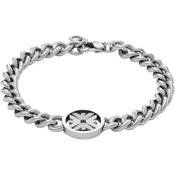 Emporio Armani Men's Multi Eagle Logo Curb Chain Bracelet
