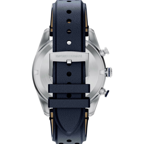 Emporio Armani Men's Racer 42mm Blue Dial Racer Strap Watch
