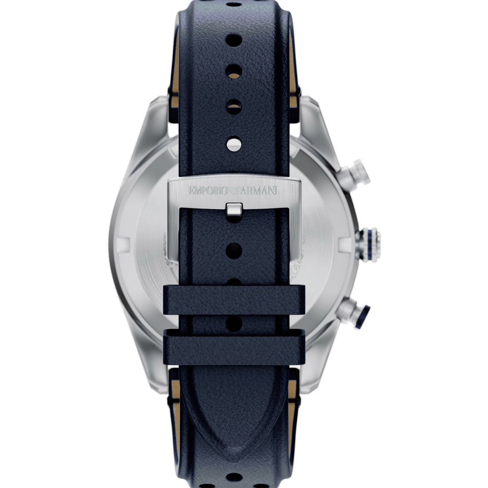 Emporio Armani Men's Racer 42mm Blue Dial Racer Strap Watch
