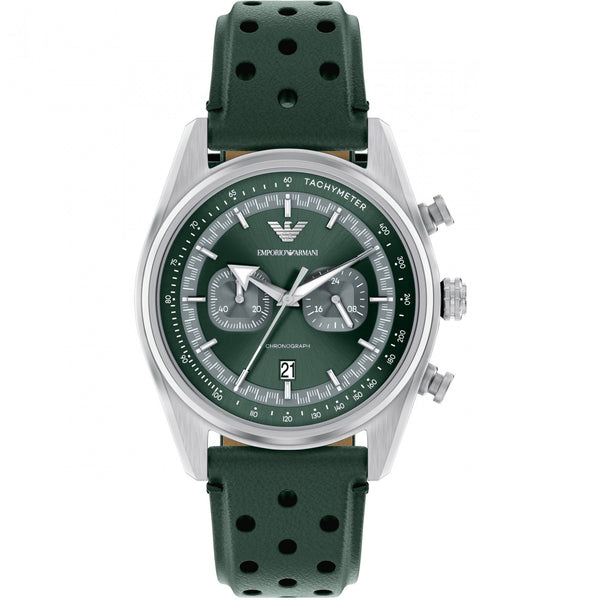 Emporio Armani Men's Racer 42mm Racing Style Green Strap Watch