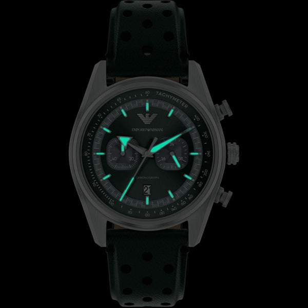 Emporio Armani Men's Racer 42mm Racing Style Green Strap Watch