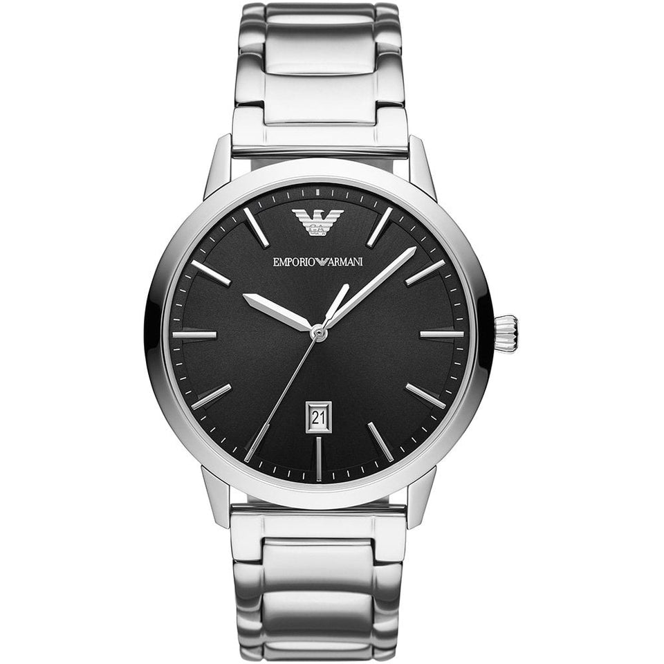 Emporio Armani Men's Ruggero 43mm Black Dial Watch