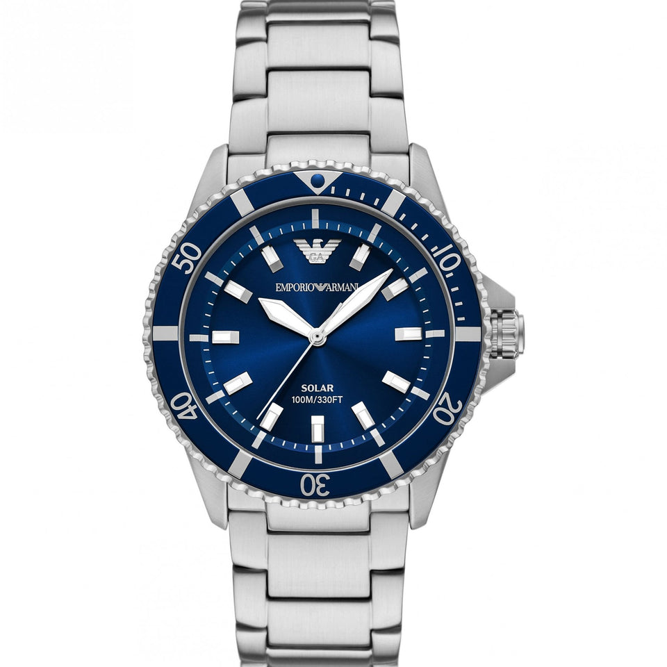 Emporio Armani Men's World Explorer 42mm Blue Dial Bracelet Watch