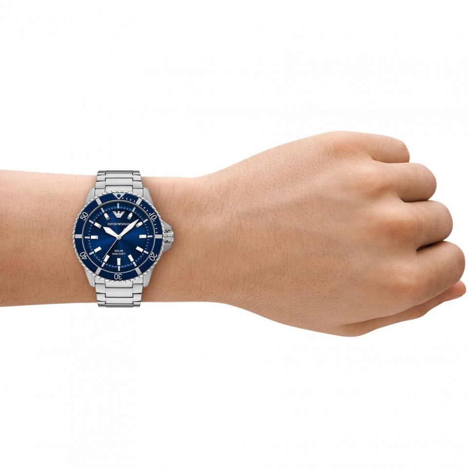 Emporio Armani Men's World Explorer 42mm Blue Dial Bracelet Watch