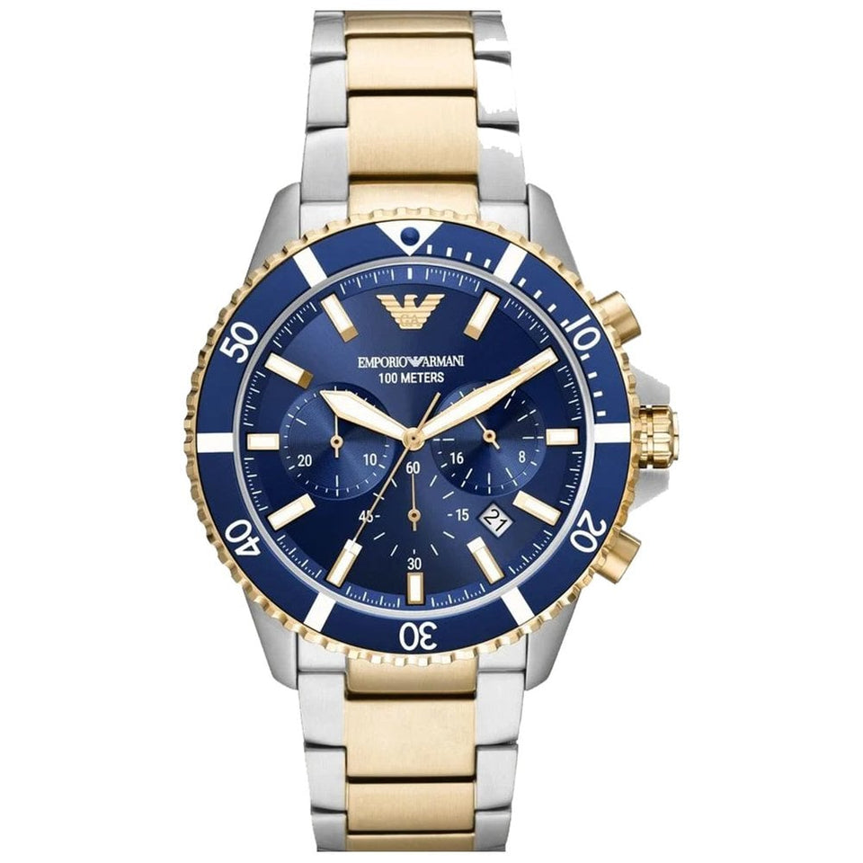 Emporio Armani Men's World Explorer 42mm Two Tone Watch