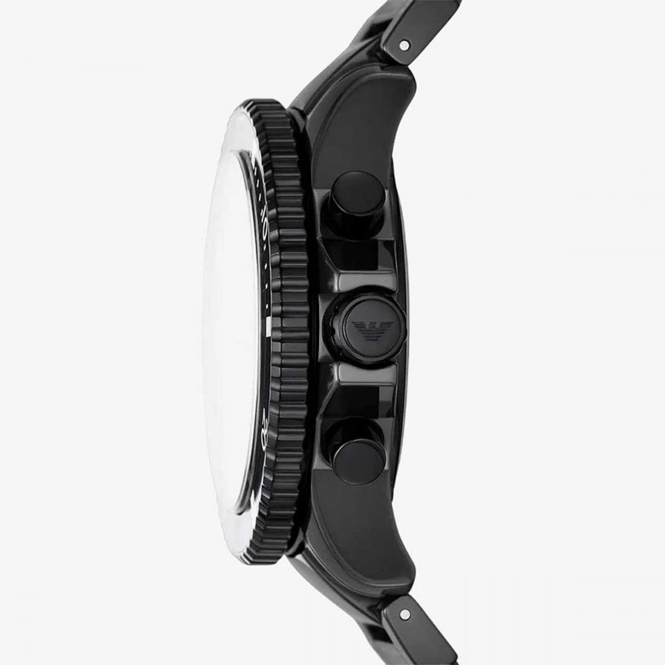 Emporio Armani Men's World Explorer 43mm Black Chronograph Watch