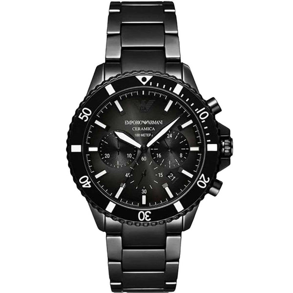 Emporio Armani Men's World Explorer 43mm Black Chronograph Watch