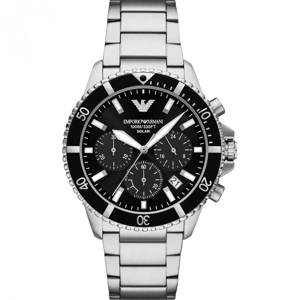 Emporio Armani Men's World Explorer 43mm Black Dial Barcelet Watch