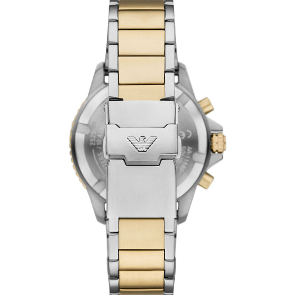 Emporio Armani Men's World Explorer 43mm Blue Dial Two Tone Watch