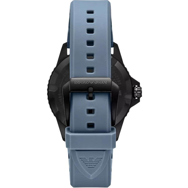 Emporio Armani Men's World Explorer Blue Dial Silicone Strap Watch