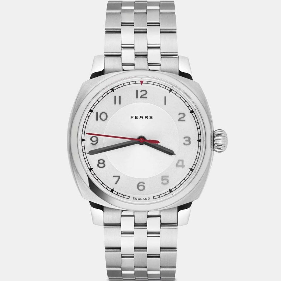 Fears Men's Brunswick 40 Opaline Silver Watch, Automatic