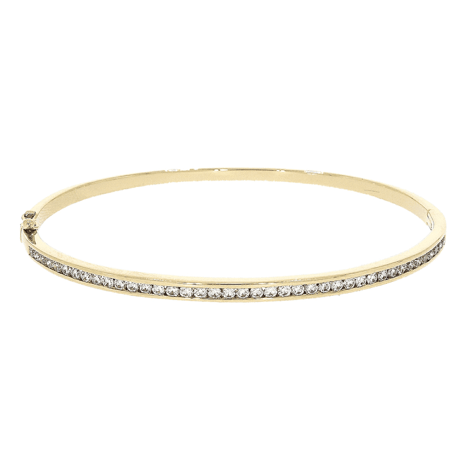 Francis & Gaye 18ct Channel Set 1.02ct Diamond Bangle