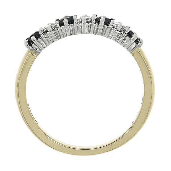 Francis & Gaye 18ct Gold 0.16ct Diamond & 0.25ct Sapphire Ring