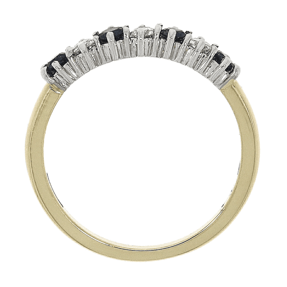 Francis & Gaye 18ct Gold 0.16ct Diamond & 0.25ct Sapphire Ring