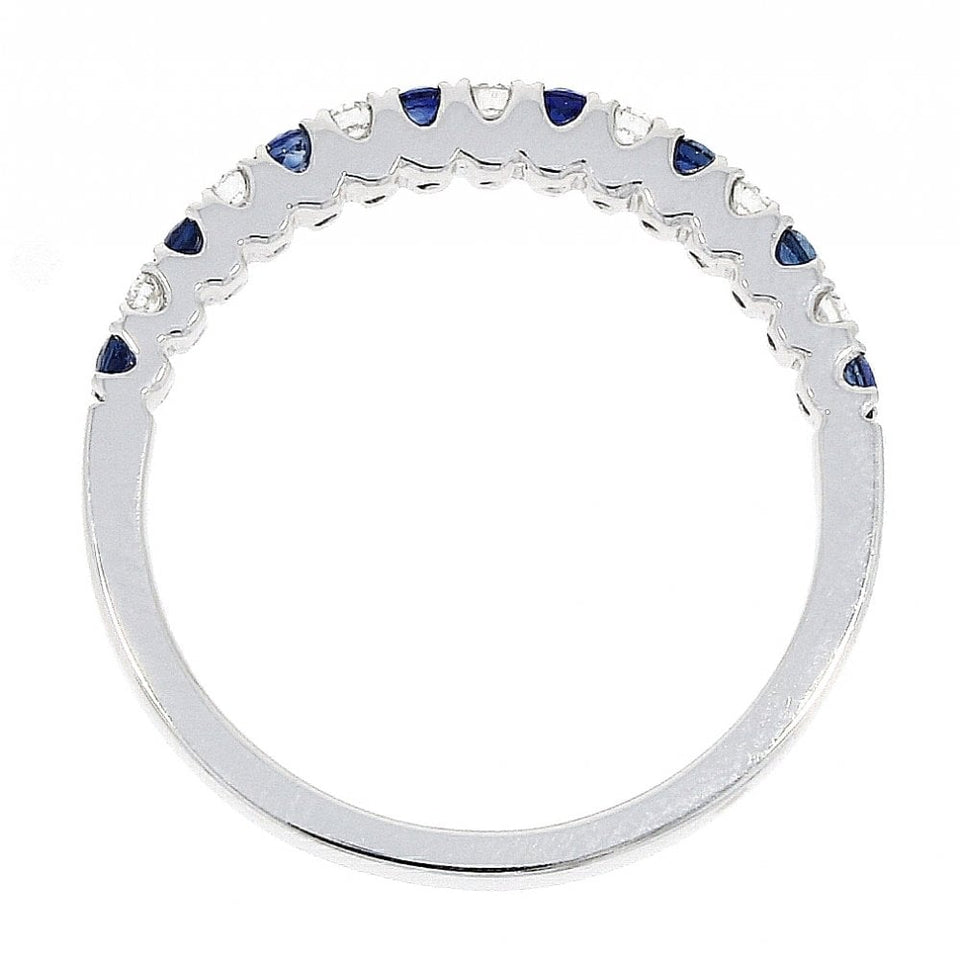 Francis & Gaye 18ct Gold 0.23ct Sapphire & 0.15ct Diamond Eternity Ring