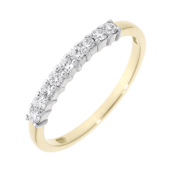 Francis & Gaye 18ct Gold 0.25ct Diamond Half Eternity Ring