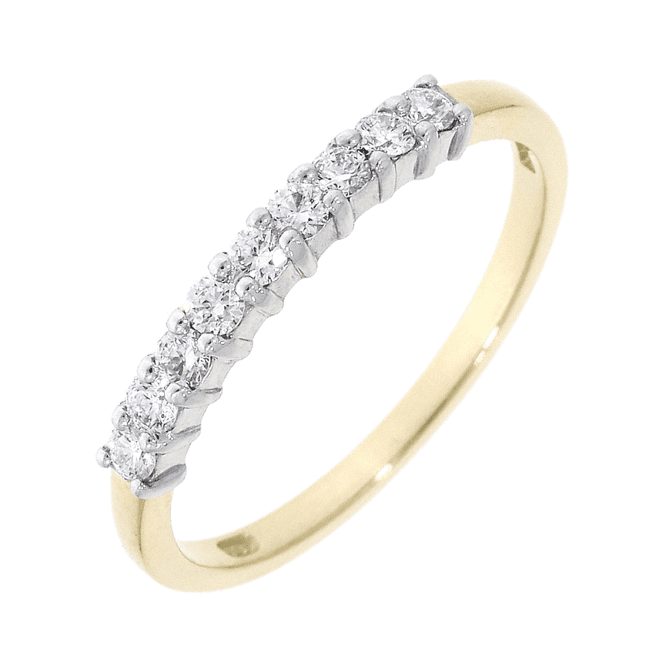 Francis & Gaye 18ct Gold 0.25ct Diamond Half Eternity Ring