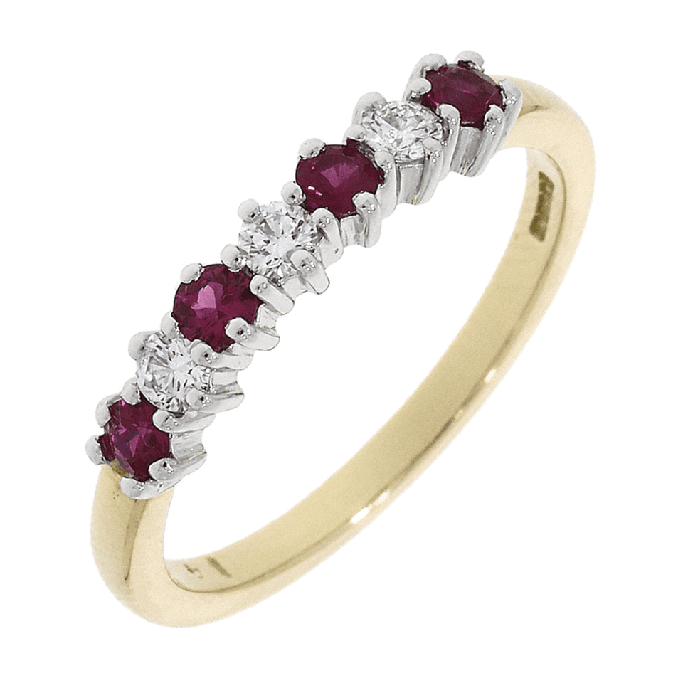 Francis & Gaye 18ct Gold 0.33ct Ruby & 0.15ct Diamond Ring