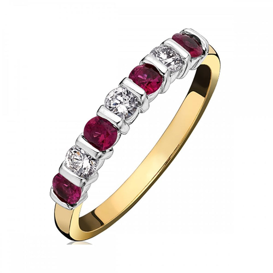 Francis & Gaye 18ct Gold 0.35ct Ruby & 0.22ct Diamond Ring